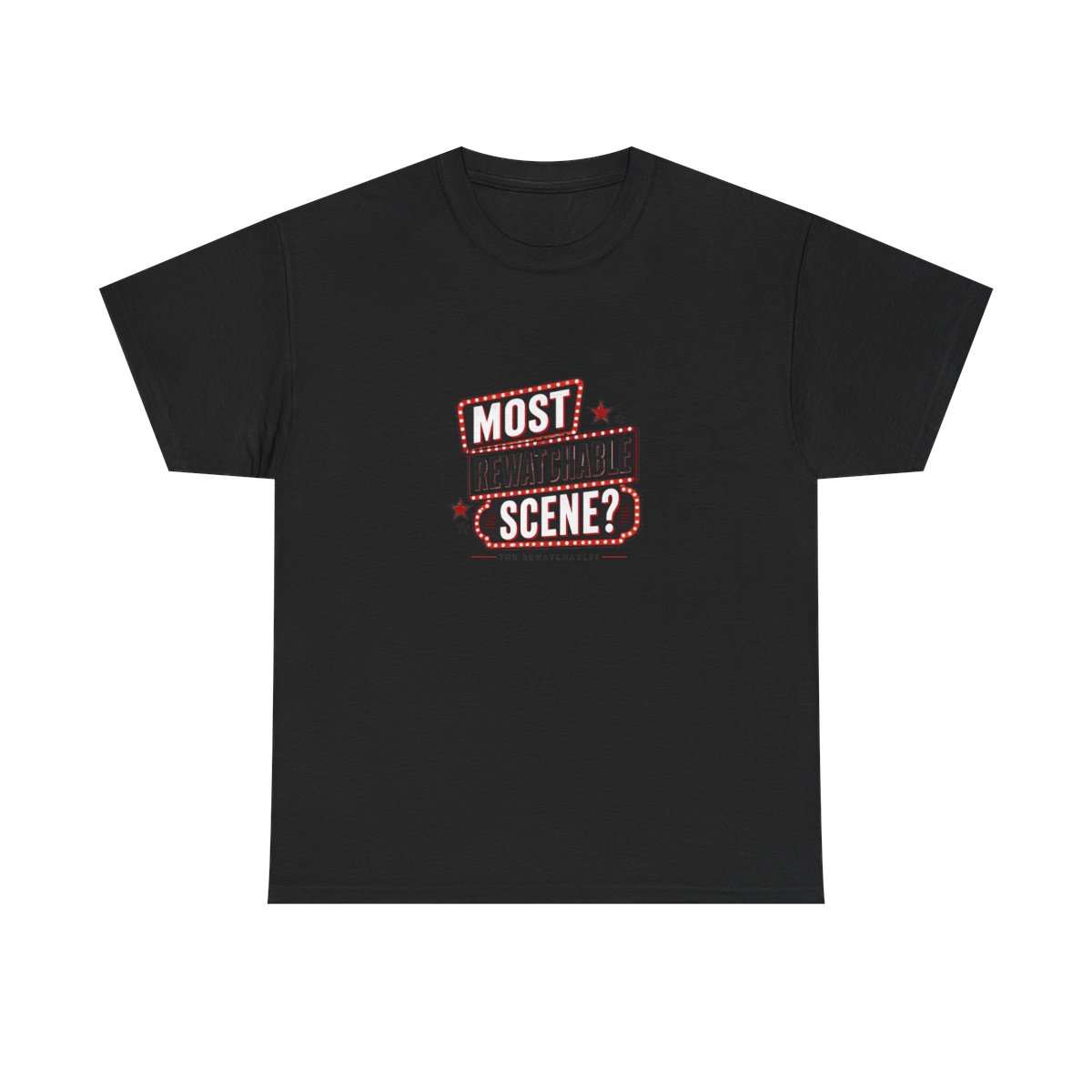 The Rewatchables "Most Rewatchable Scene?" Unisex Tee - alternate angle 3, merchandise