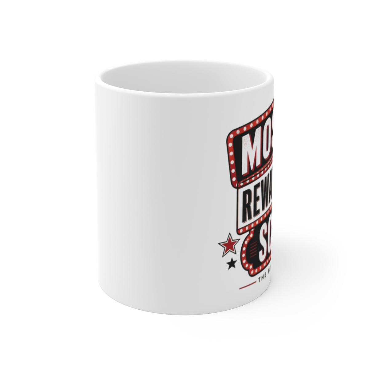 The Rewatchables "Most Rewatchable Scene?" White Mug - alternate angle 1, merchandise