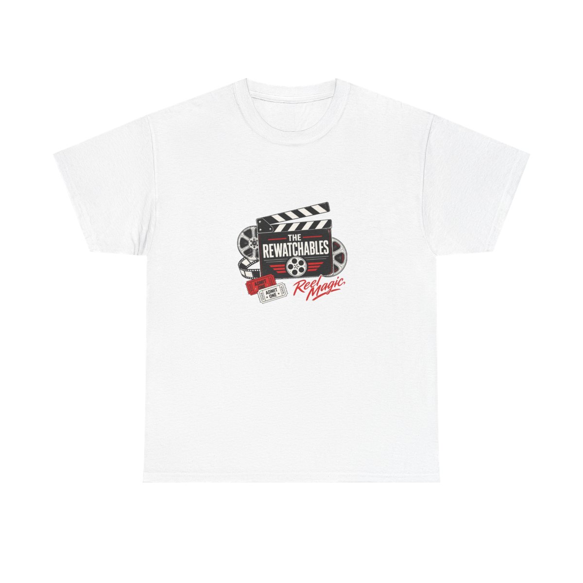 The Rewatchables "THE REWATCHABLES" Unisex Tee - alternate angle 2, merchandise