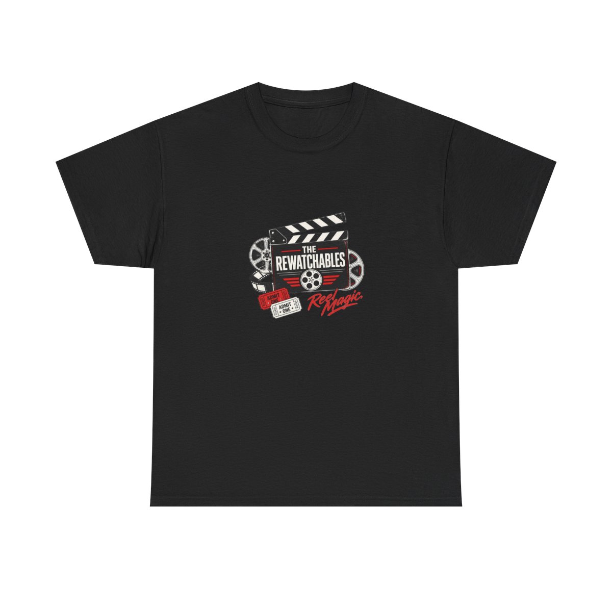 The Rewatchables "THE REWATCHABLES" Unisex Tee - alternate angle 3, merchandise